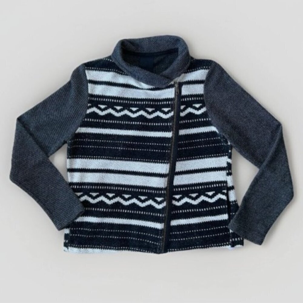 Anthropologie Blackletter T Shirt Dolan Knit Aztec Jacket Women's Size Large
